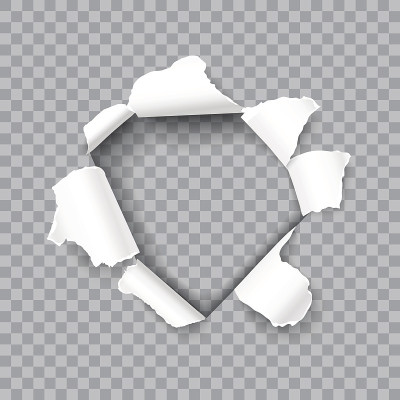 撕纸现实矢量插图