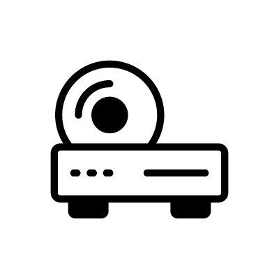 Cd播放器矢量固体图标。EPS 10个文件
