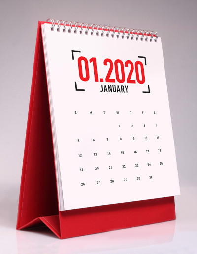 简单的台历2020年1月