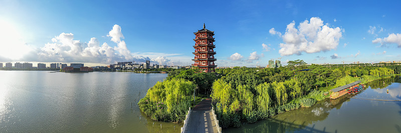 华阳湖湿地公园的自然风光，东莞，广东，中国