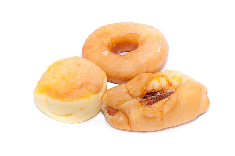 Mamon Filipino Sponge Cake,Glazed donuts and itali