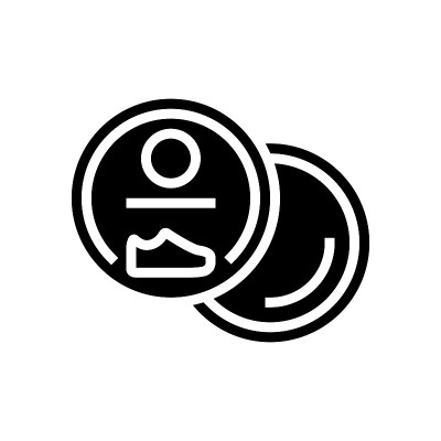 浸渍鞋护理线图标矢量插图