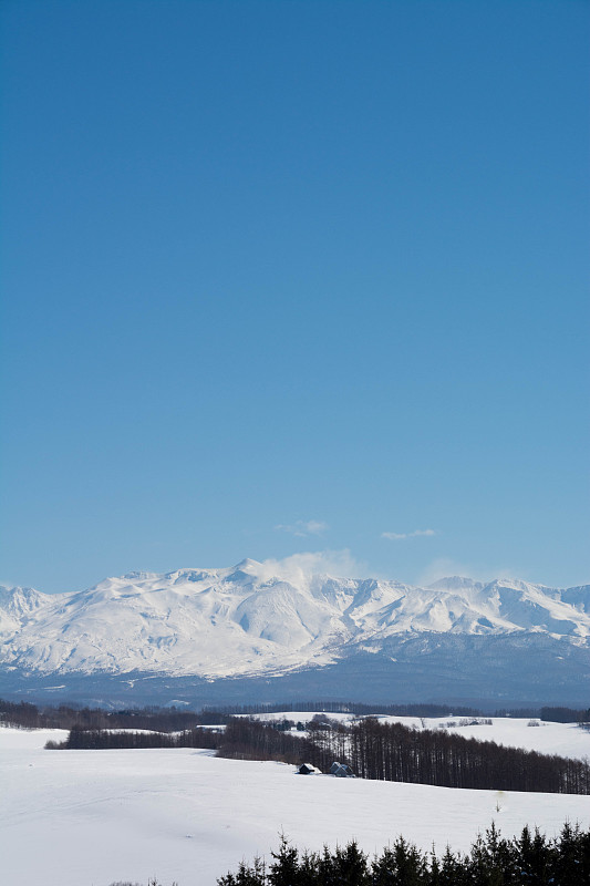 冬季风光山脉、十胜山脉