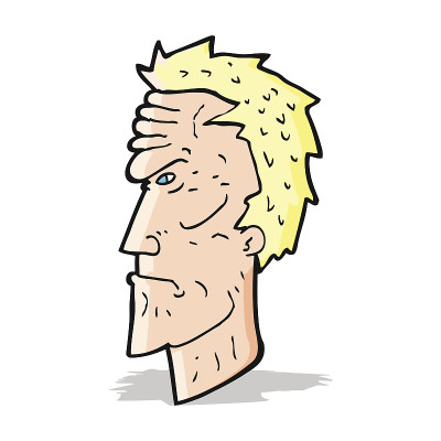 卡通生气的脸