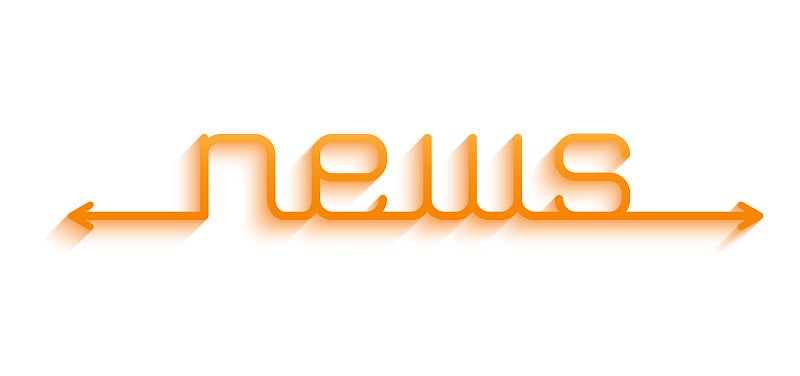 NEWS orange typography banner