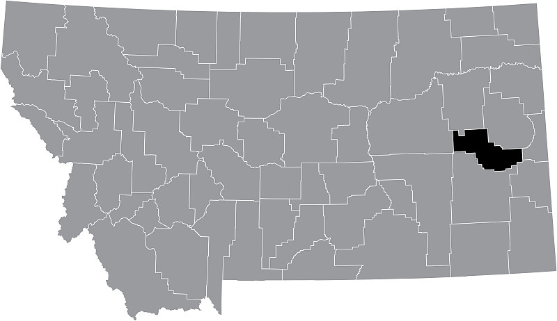 美国蒙大拿州草原县的位置地图