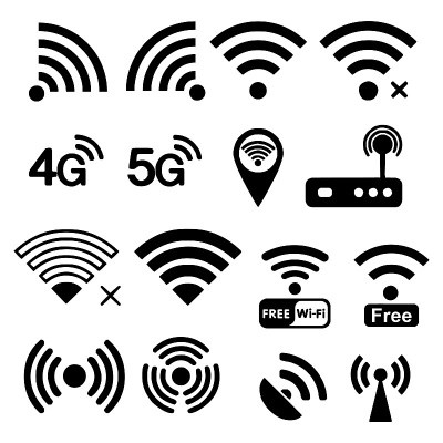 手机系统图标，wifi信号强度，电池充电水平