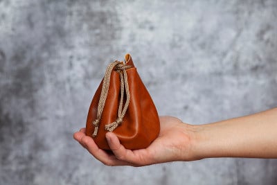 人手里拿着一袋钱