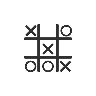 井字游戏矢量图标。矢量插图孤立的白色背景。