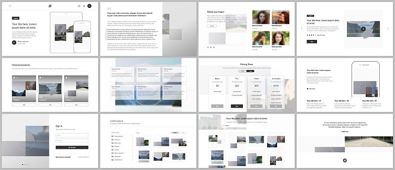 Bundle of editable business templates for digital 