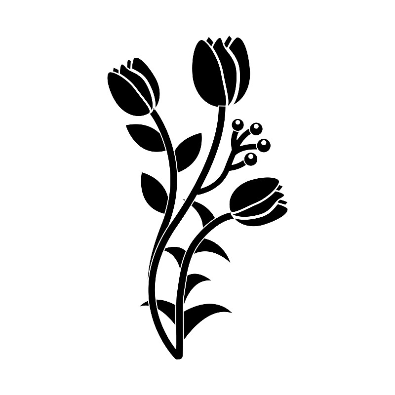 郁金香花的图标形象
