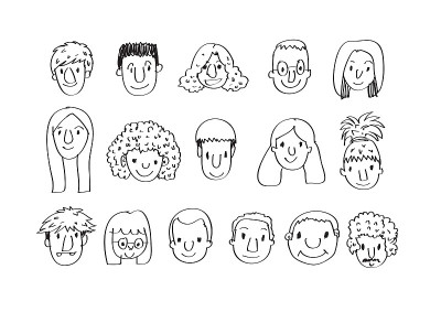人脸的插画