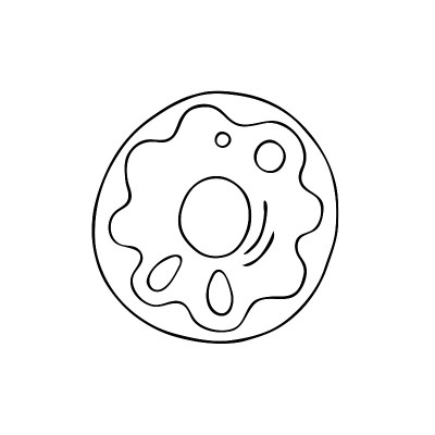 卡通甜甜圈矢量插图