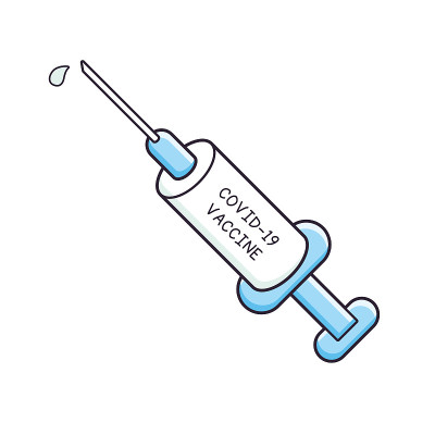 Medical syringe with COVID-19 vaccine
