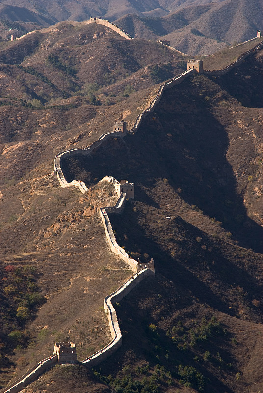 俯瞰中国长城，司马台段