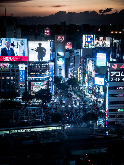 东京涩谷夜景