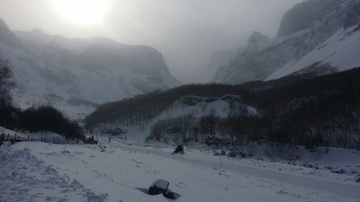 白头山在冬天