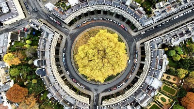 鸟瞰图的马戏团浴室