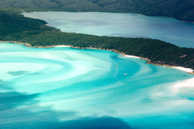Whitehaven海滩和Whitsundays，昆士兰，澳大利亚