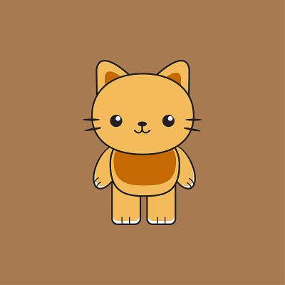 卡哇伊可爱的猫很适合可爱的动物动画