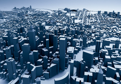 城市建筑3d插图