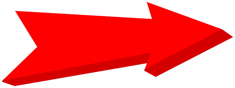 红色箭头指向- 3D插图_模板素材-稿定设计