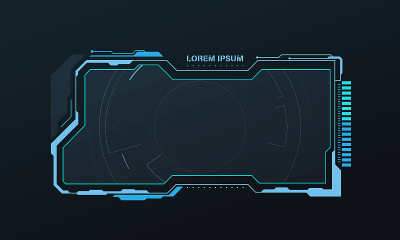 抽象hud UI GUI未来未来的屏幕系统虚拟设计。矢量插图eps10