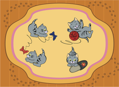 快乐的小猫