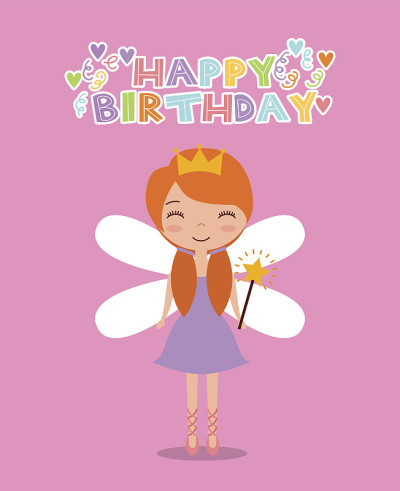 仙女生日贺卡