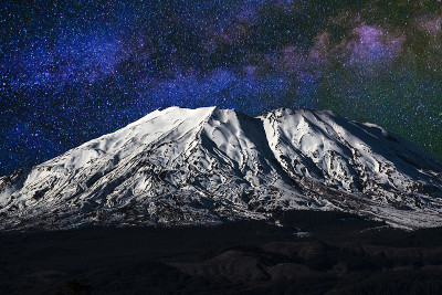 晚上去圣海伦斯山