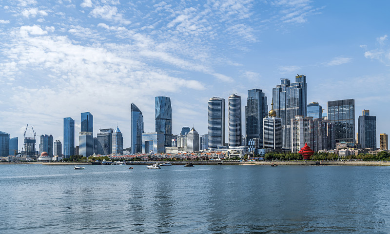青岛城市建筑景观与天际线