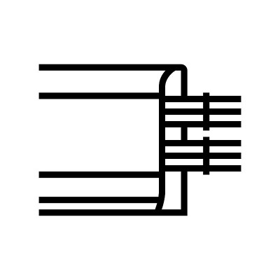 电缆敷设在踢脚板线图标矢量插图