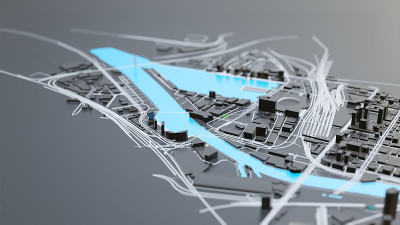 3D未来城市建筑
