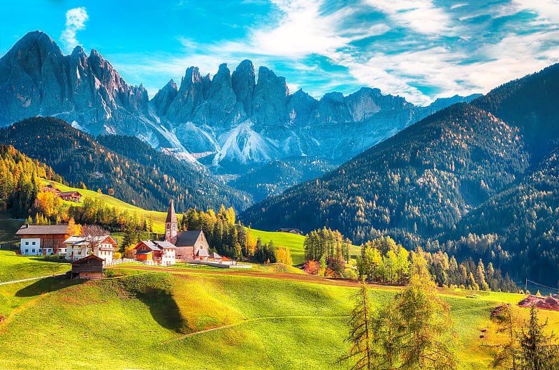 Captivating scenery in Dolomites with the St. John