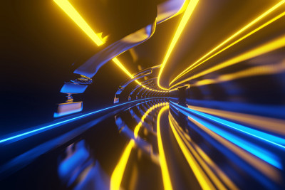 科幻小说内部的3D插图