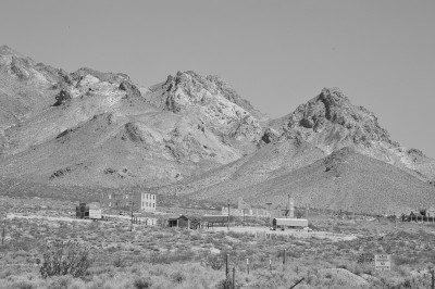 Rhyolite Ghost Town in Monochrome
