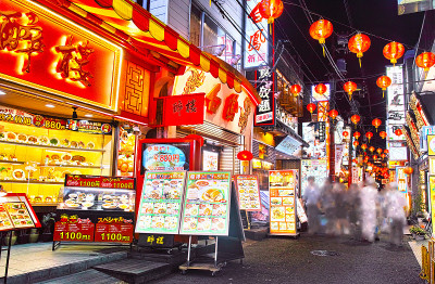 横滨唐人街夜景
