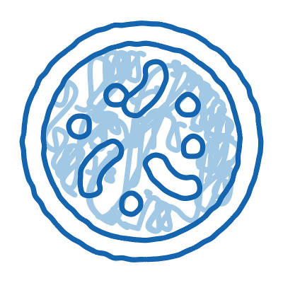 疾病细菌涂鸦图标手绘插图