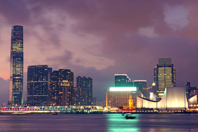 香港城市的夜晚