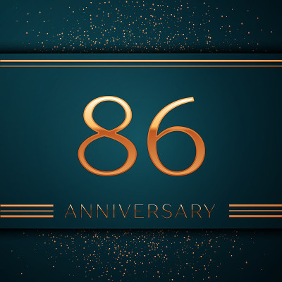 Realistic Eighty six Years Anniversary Celebration