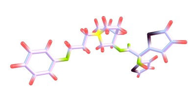 溴化阿克啶分子结构孤立于白色
