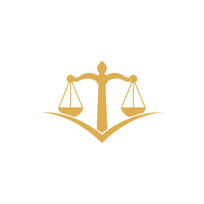 律师事务所图标和符号矢量插图