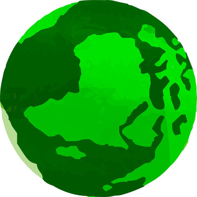 illustration of Green Watercolor-like Illustration