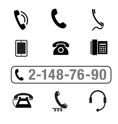 Telephone icon set. Vector elements.
