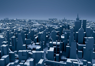 城市建筑3d插图
