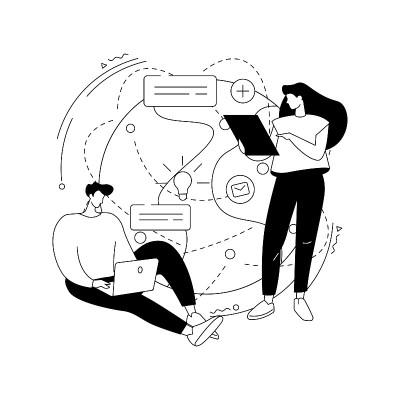 全球网络连接抽象概念矢量插图。