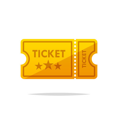 Entry ticket vector isolated