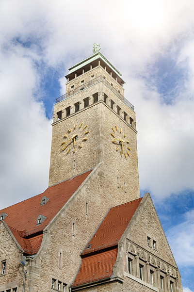 区市政厅柏林neukoeln与云景