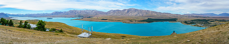 特卡波湖全景，坎特伯雷，新西兰