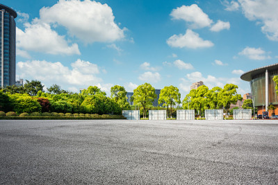 开放的道路和公园